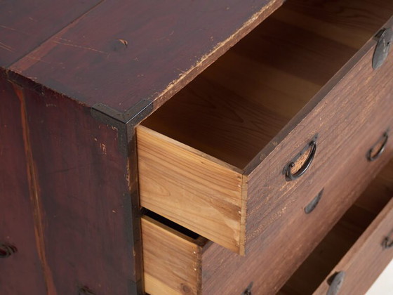 Antique Japanese Tansu chest of drawers - Meiji / Taishō Period (c. ) #29 – Iron (photo 23 of 40)