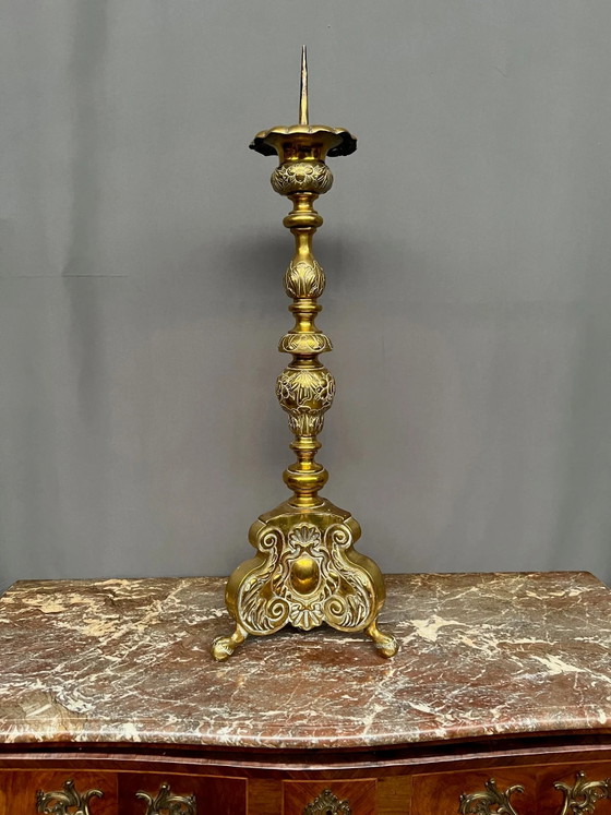 Lustre d'église. Cuivre. – Bougeoirs et chandeliers, Copper (photo 7 of 7)