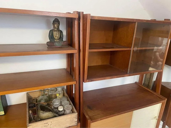 Ungarisches Wandregalsystem aus der Mitte des Jahrhunderts, 1960 – Holz, Mid Century Modern (photo 6 of 7)