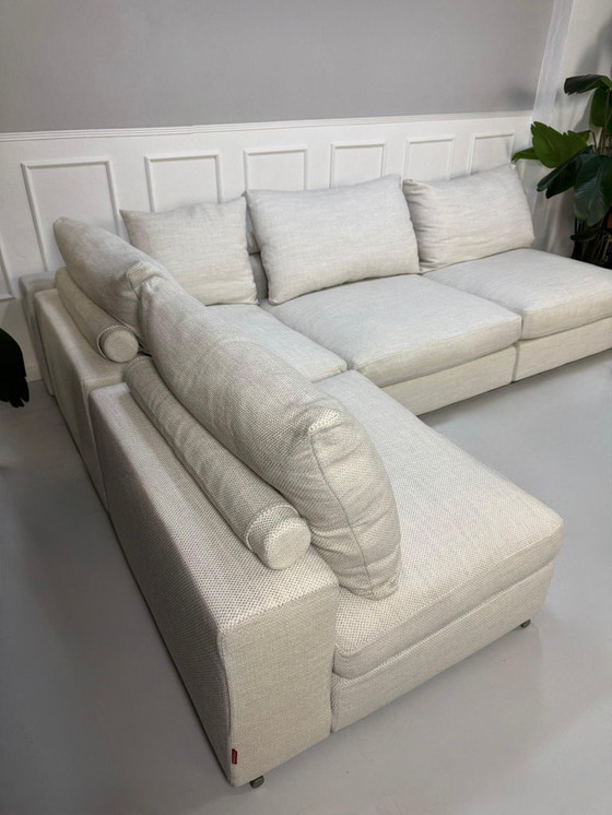 Image 1 of Divano angolare in tessuto bianco Flexform Groundpiece Designer