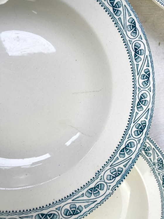 6 Piatti Fondi in Ironstone Blu BOULENGER Modello Champigny – Stoviglie (photo 6 of 10)