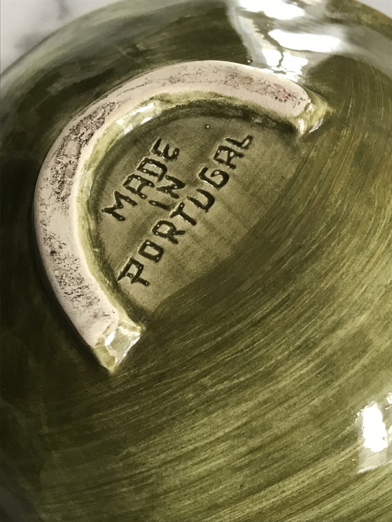 Image 1 of Barbotine dish, Cabbage, Portugal vintage