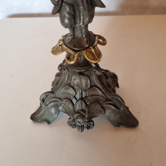 Image 1 of Lampe de bureau en régule 'Gentil Homme' Art Déco