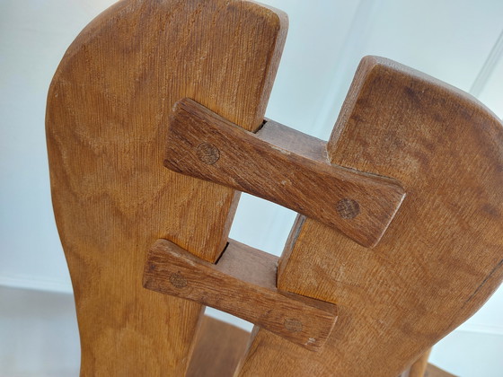 Image 1 of Satz von 4 brutalistischen Stühlen De Puydt- Belgien 1970