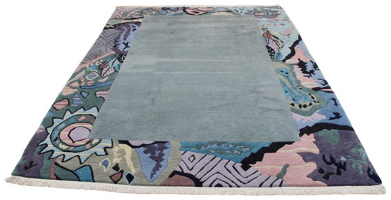 Original Modern Designer Highland Wool Rug Nepal 301 x 206 cm, Rugs & carpets, Green (photo 3 of 9)