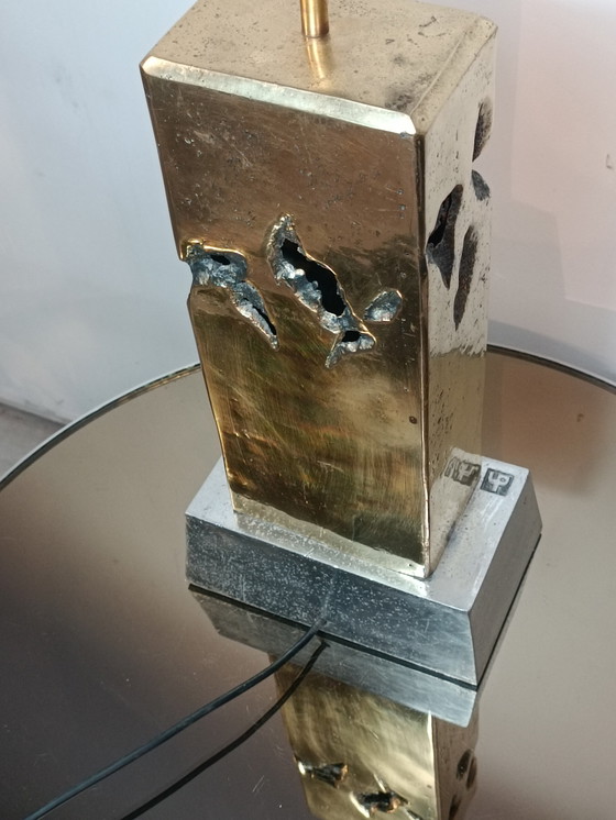 Image 1 of Lampe Brutaliste en Bronze par David Marshall 1980