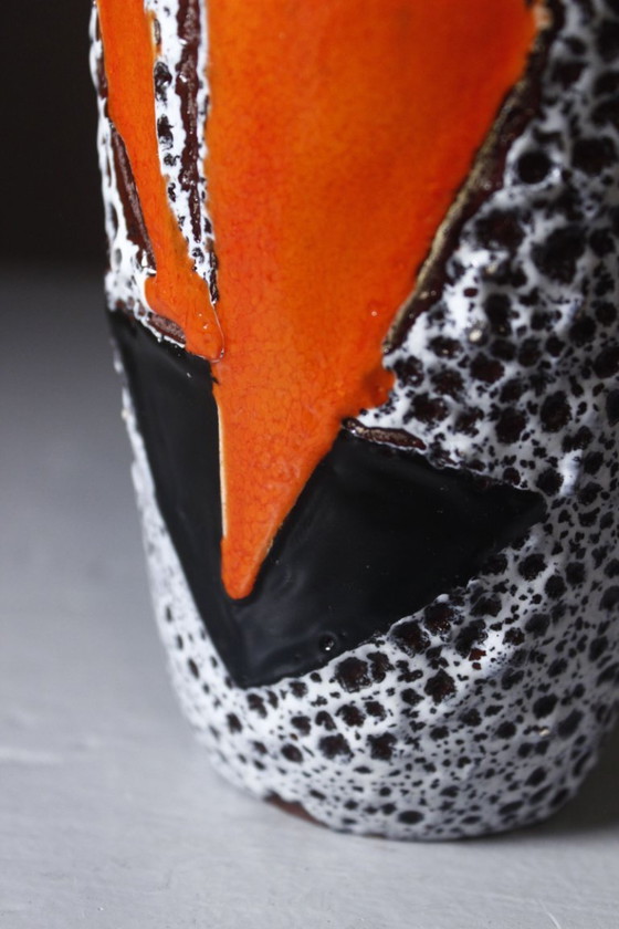 Dominique Marino Dit Le Vaucour À Vallauris - Lava Abstract Decor Vase 1950s – Ceramic (photo 6 of 7)