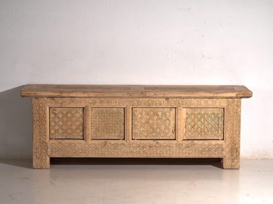 Aparador bajo tallado antiguo de madera de abeto – China, circa 1900 – Aparadores con vitrina (photo 26 of 40)
