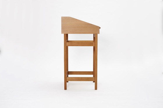 Sekretär aus Eichenholz, Dänemark, 1960er Jahre. – Schreibtisch, Wood, Brass (photo 3 of 16)