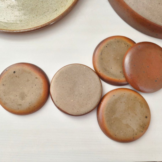 Image 1 of IMPORTANT VINTAGE 1970 PYRITE STONEWARE SERVING PLATTER LA BORNE 70S 1970S