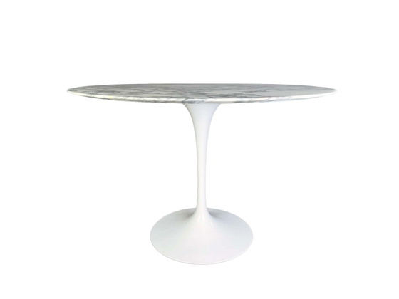 Image 1 of Eero Saarinen Midcentury Dining Table Tulip Marble Knoll International II