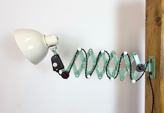 Image 1 of Industrial East German Scissor Lamp from VEB Zweckleuchtenbau Dresden, 1950s