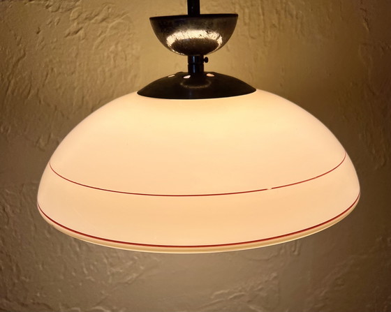 Image 1 of Plafonnier Art déco avec décor fumé (env. années 1930)