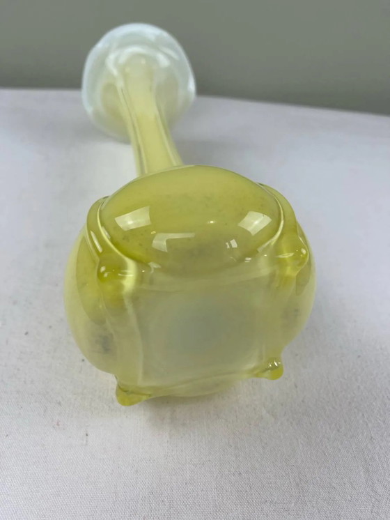 Yellow corolla vase – Crystal, Glass, Retro (photo 6 of 8)