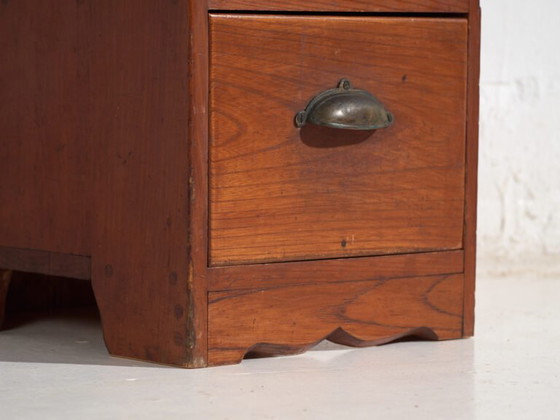 Small antique Japanese file cabinet - Showa Period (c. ) #89 – Filing cabinets, Metal (photo 29 of 40)
