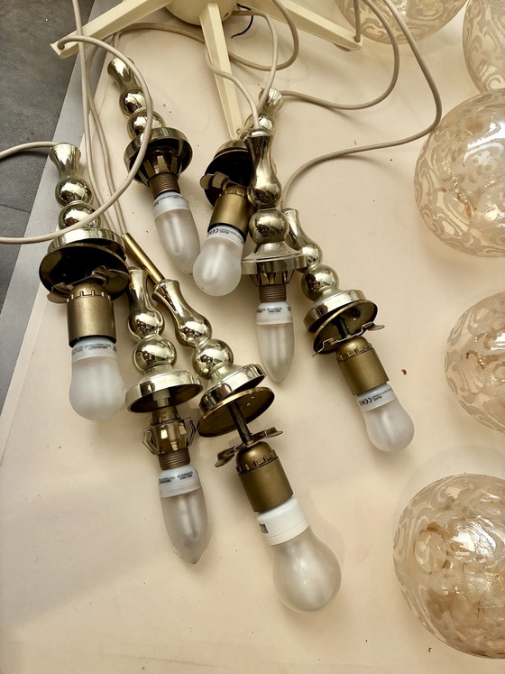 Image 1 of Lampe Cascade Fischer Leuchten à 7 lumières – Style futuriste des années 1970

