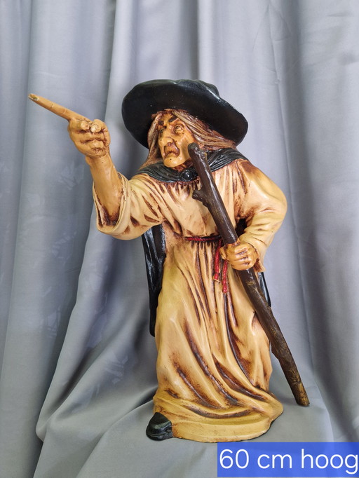 Decorative witch statue 60 cm