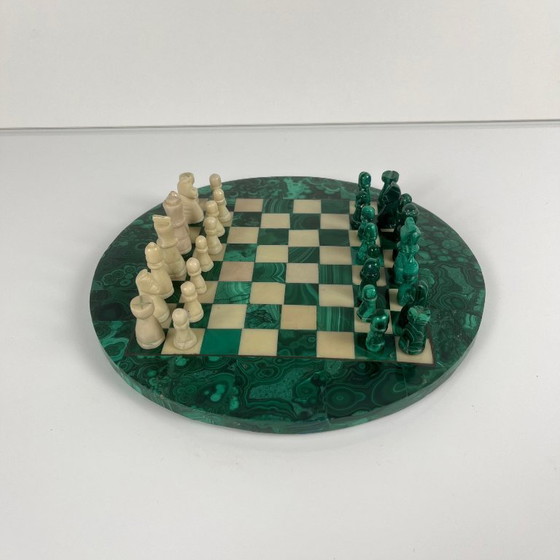 Image 1 of Decorative chess set in malachite, 1950–1970
