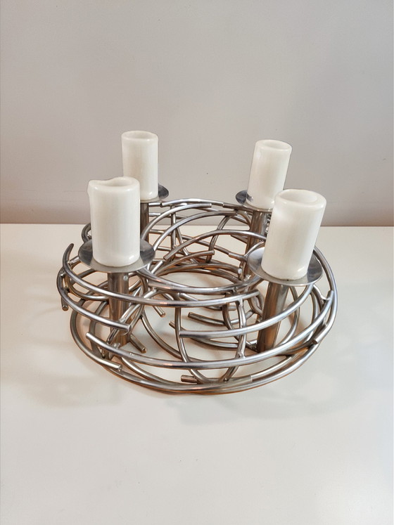 Image 1 of Traum Designer Fink Manufaktur Luxus Dekokranz Weihnachtskranz Kerzen Kranz Kerzenständer