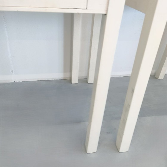 Image 1 of Set of 2 vintage Brocante side tables, plant table, coffee table, hallway cabinet with drawer