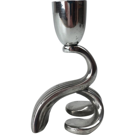 Vintage Art Deco candlestick by Just Andersen, Denmark 1930s