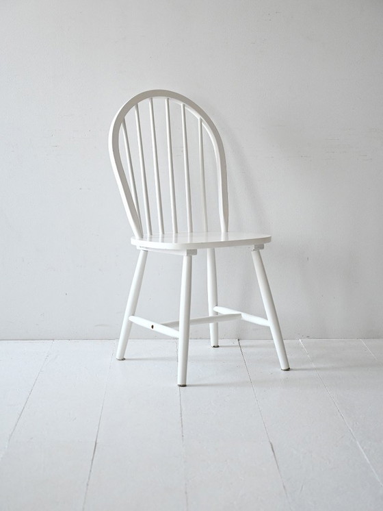 Image 1 of 4er-Set moderne weiße skandinavische Stühle