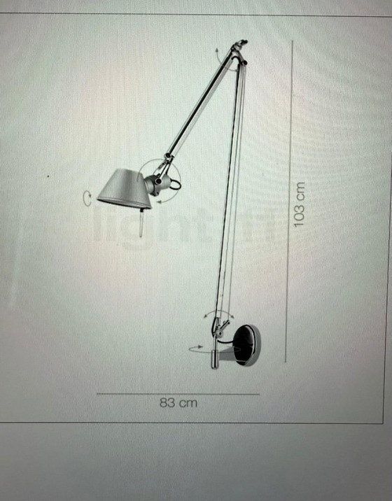 Image 1 of 2x Artemide Tolomeo Braccio (wandmodel)