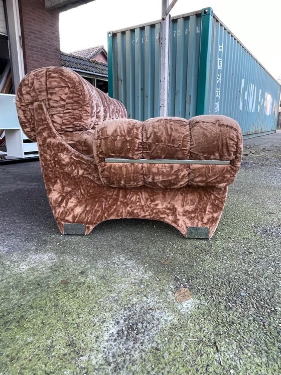 Image 1 of Sculpturaal ontworpen Italiaanse bank uit de jaren 70