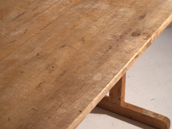 Table de salle à manger de réfectoire antique en pin, Europe Centrale, circa 1900, Tables de salle à manger (photo 7 sur 14)