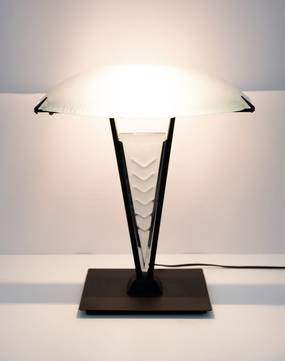 Image 1 of Post Modern Italian Murano Glass Mushroom Table Lamp, 1980s