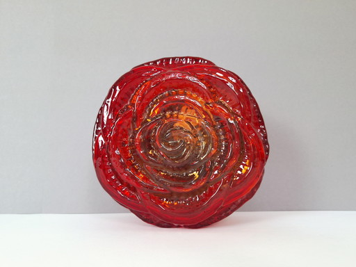 Vintage Red Sconces / Flush Mount Lighting / Wall Lamp / Minimalist Flower Lamp / Ceiling Light / Rose Lamps