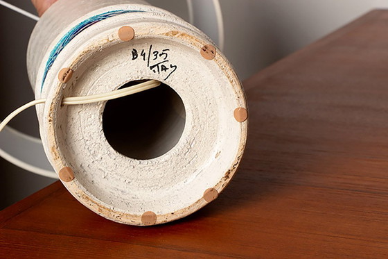 Image 1 of Grote Italiaanse keramieken vloerlamp van Aldo Londi voor Bitossi 1960.