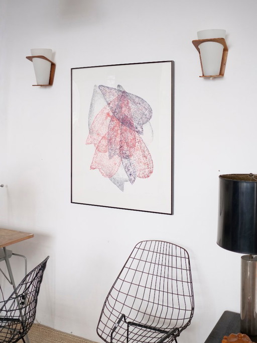 Louis Kalff Philips NX 41 set wandlampen