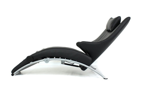 Image 1 of come nuova WK Wohnen sedia / poltrona relax multifunzionale SOLO del Prof. Heiliger, in pelle con struttura in argento, prezzo d