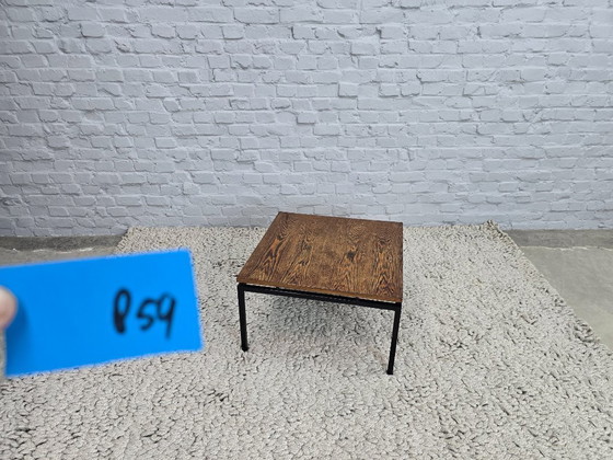 Image 1 of Mid-Century Dutch Design Wengé Wooden Square Side Table by Stiemsma. The Netherlands, 1960s.