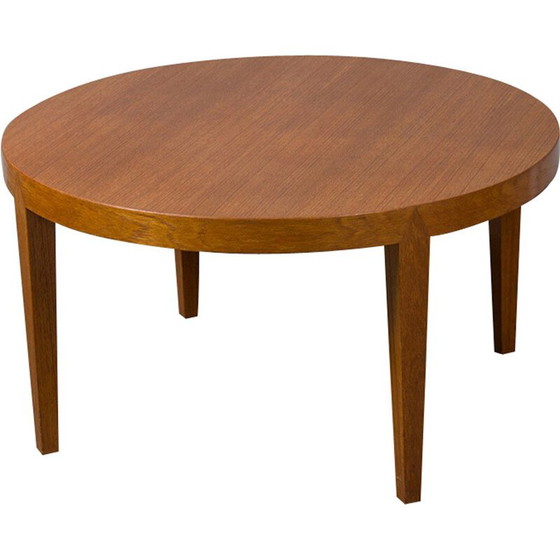 Image 1 of Vintage round teak coffee table by Severin Hansen for Haslev Møbelsnedkeri, 1960