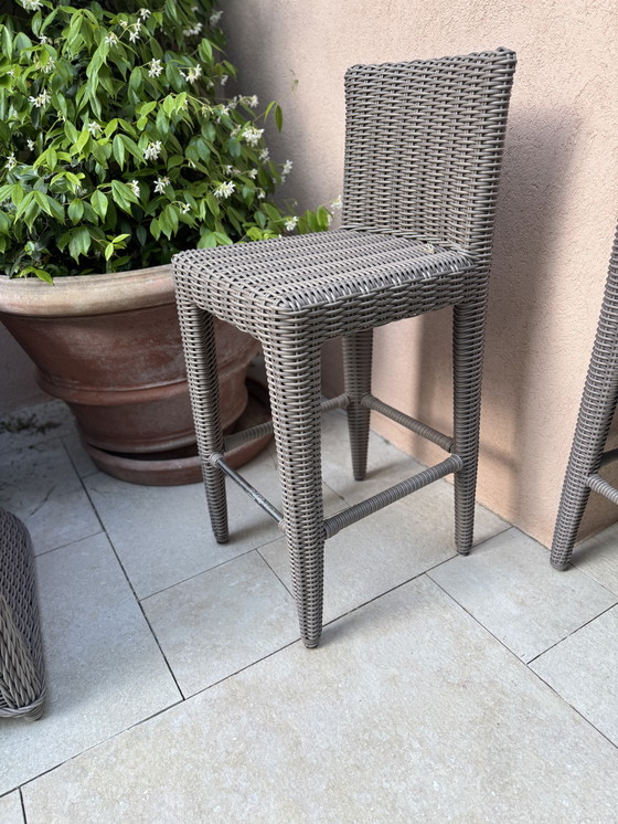 Image 1 of x4 Sgabelli da bar Riviera in finto vimini