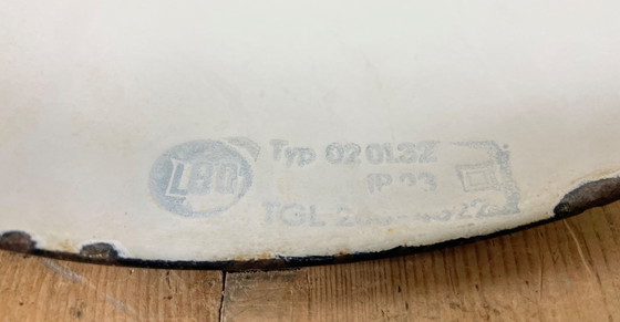 Image 1 of Lampe de l'usine d'émail est-allemande LBD Veb Leuchtenbau Dresden, années 1950
