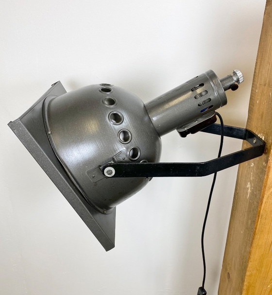 Image 1 of Vintage Grey Theatre Wall or Ceiling Spotlight, 1960s