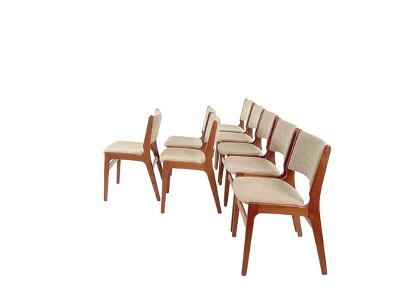 Image 1 of vintage set of 8 dining chairs model 89 by Erik Buch for Anderstrup Möbelfabrik