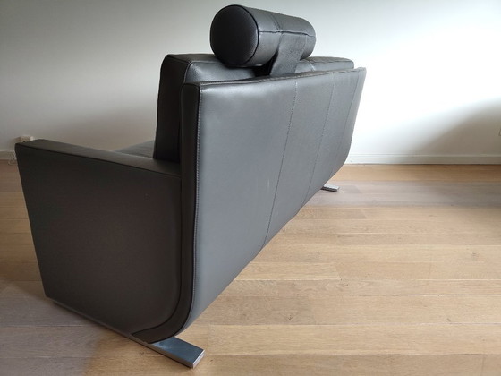 Image 1 of Leolux 3- en 2,5-zit in grijs kalfsleer