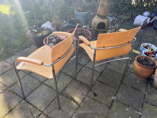 2 stoelen thonet vintage dauphin 