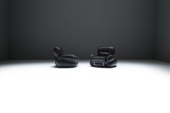 Image 1 of Vintage Okay lounge chairs by Adriano Piazzesi for Saporiti Italy