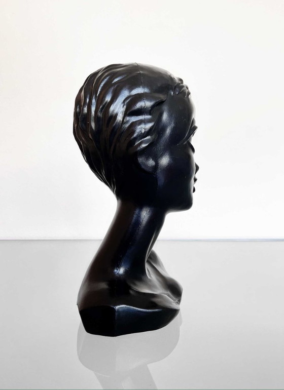Vintage Black Twiggy Head – Decorative Objects, Plastic (photo 4 of 5)