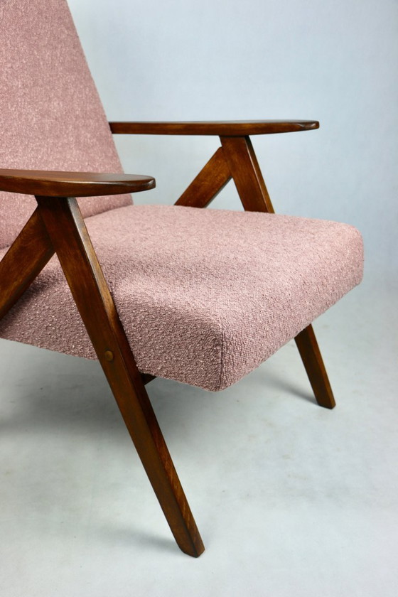 Image 1 of Vintage B-310 VAR fauteuil in roze bouclé, jaren 1970
