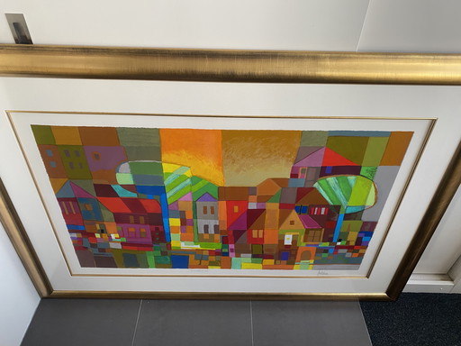 Ton Schulten zeefdruk Mozaiekstad 1996 (164/180)