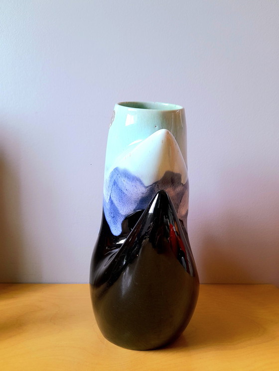 Image 1 of Vase aus geflammtem Steinzeug 1960