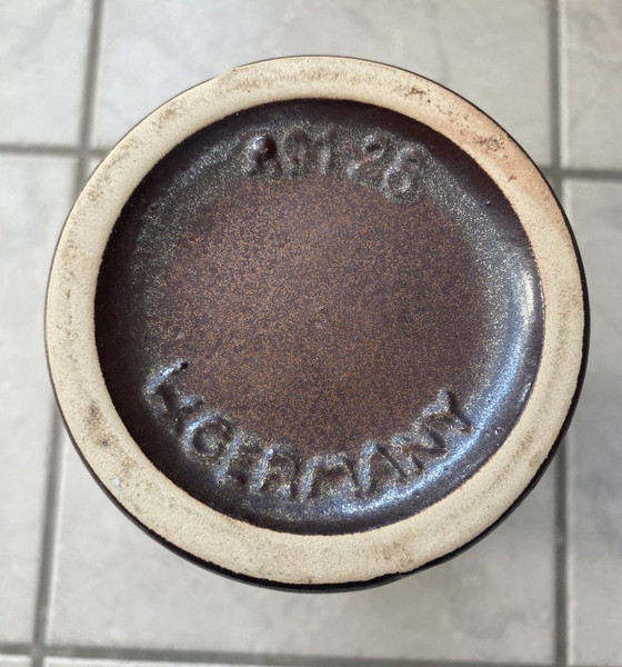 Image 1 of Vaso Scheurich modello 401-28 in rosso e marrone WGP