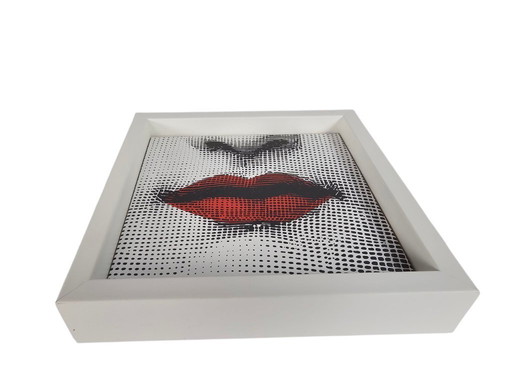 Piero Fornasetti - Bardelli - Ceramic tile including wooden frame - Italy - 2000