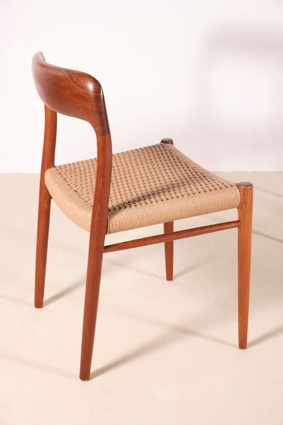 Image 1 of 4 sedie da pranzo Niels O. Møller modello 75 in teak, anni '60, Danimarca